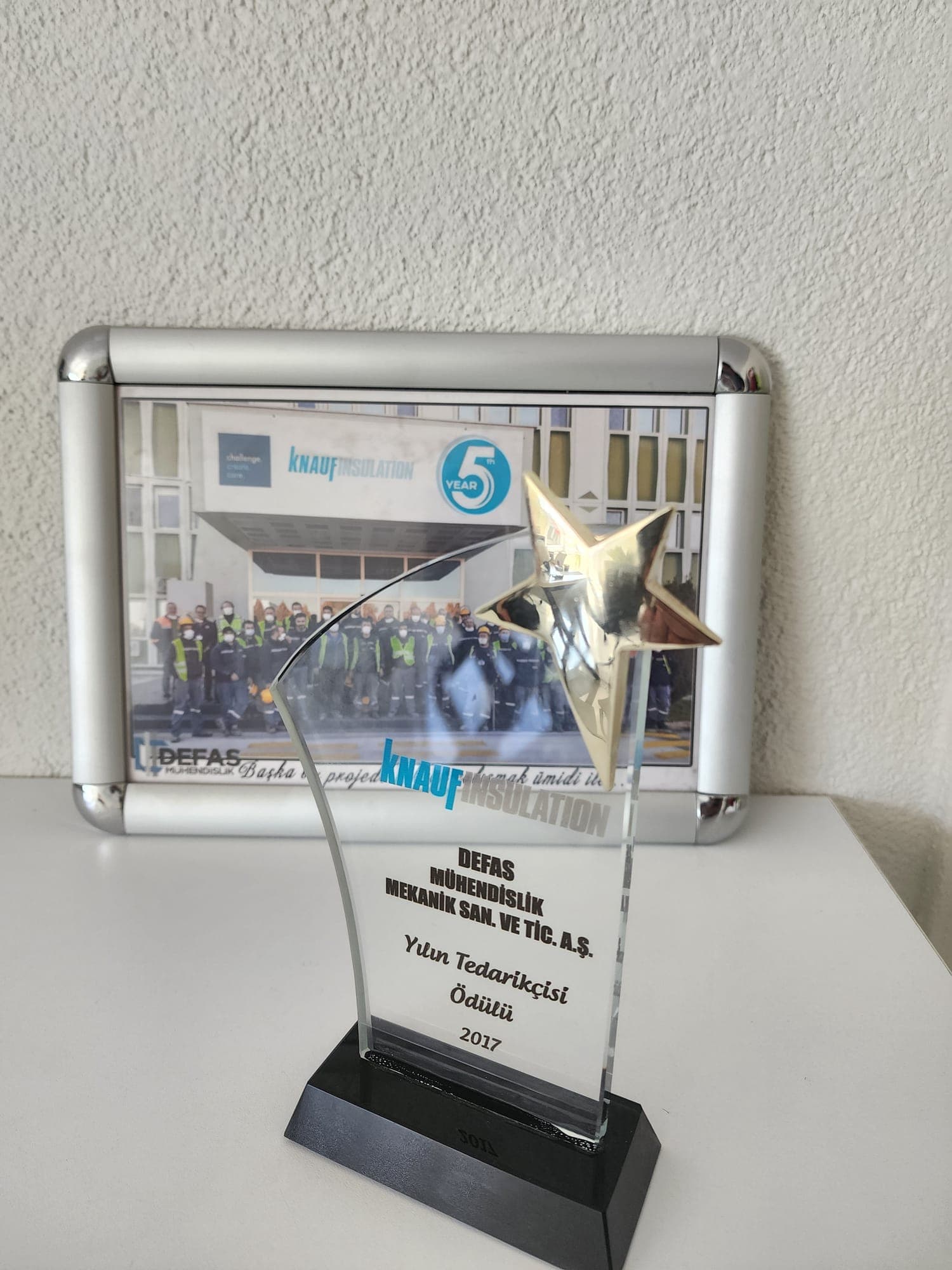 Knauf Insulation 2017 Supplier of the Year award