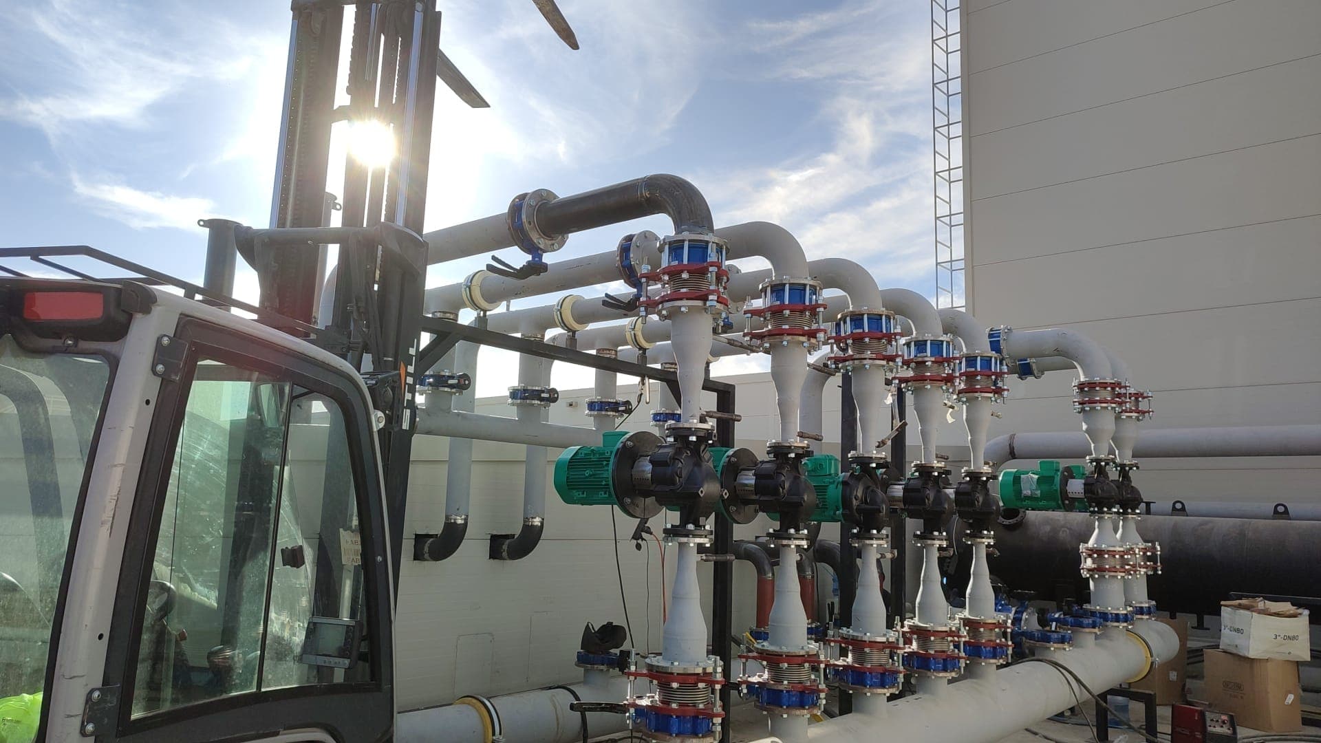 Supply and Installation of Chillers, Heat Pumps and Water Softening Systems — site photo
